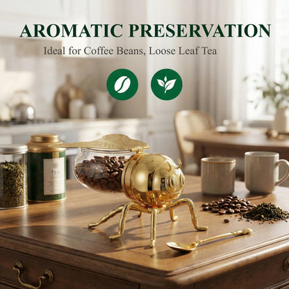 Decorative Bee Shaped Honey Jar with Spoon, 5 oz Honey Pot Syrup Dispenser Condiment Container with Lid & Dipper for Kitchen Home Bee Themed Serverware