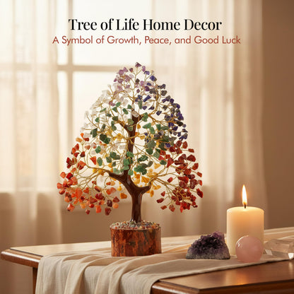 Crocon® The Original 7 Chakra Crystal Tree of Life, Birthday Gifts for Women & Men | Healing Crystals, House Office Decor Tree - Sister, Gifts for Mom, Her House Warming Gift | Women Unique Gift Idea