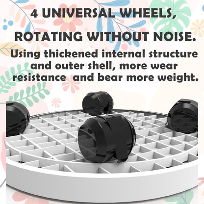 2 Pack of 11 Inch Heavy Duty Plant Caddy with Wheels,Rolling Plant Stand Pot Trolley,Wheeled Planter Saucer Tray,Potted Flower Mover Dolly with Casters Round Coaster for Indoor Outdoor