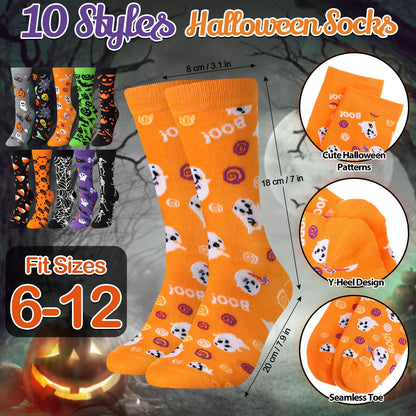 Dansydaisy 30 Pcs Halloween Gift Bulk for Women Halloween Spider Webs Makeup Cosmetics Bags and Skeleton Bats Ghosts Pendant Ornament Keychains Pumpkin Socks Gothic Gift for Trick or Treat Party Favor