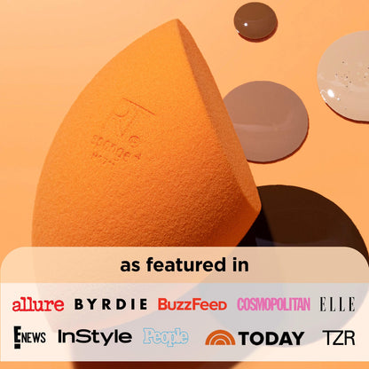 Real Techniques Iconic Blend + Set Makeup Sponge Duo, Makeup Blending Sponges, For Liquid, Cream, & Powder, Cloud Skin, Powder Sponge & Foundation Sponge, Latex-Free, Vegan & Cruelty Free, 2 Count