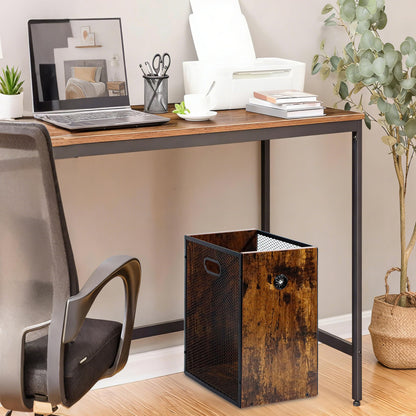 FANTERSI Trash Bin, Small Trash Can 4.5 Gallon, Industrial Garbage Can with Handle, Metal Mesh Waste Basket for Kitchen, Home Office, Bedroom, Living Room