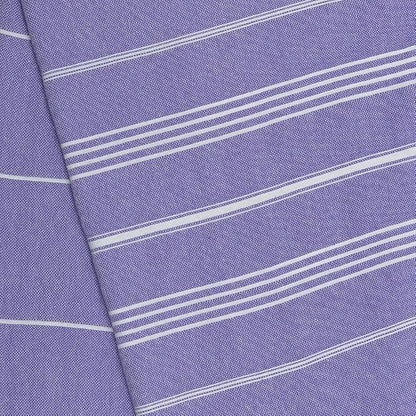 Bersuse Towels Anatolia XL Beach Blanket Throw Blanket Turkish Towel 100% Cotton Extra-Large Quick-Dry Lightweight Premium Peshtemal Towel - 61x82 Inches, Dark Purple (Set of 6)