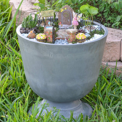 Arcadia Garden Products Pebble Lane Polyresin Fairy Garden Kit (11-Piece), FG34 (FG34)