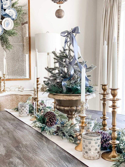 Serene Spaces Living Gold-Plated Sorrento Flower Urn, Home Décor, Event Centerpieces, Wedding, Parties, Floral Arrangements, Indoor/Outdoor Urn Planter, Single