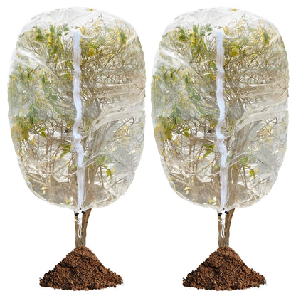2 Pack Bird Netting for Fruit Trees with Zipper & Drawstring – 3.3x4.6FT Garden Plant Covers, Reusable Protection for Blueberry Bushes, Tomato Plants, Cherry Trees – Blocks Birds, Cicadas & Pests