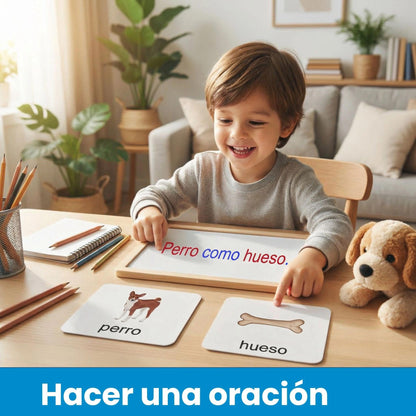 BOHS Spanish Literacy Wiz Spelling Game - Espanol Lower Case 60 Flash Cards - Preschool Language Learning Educational Toys