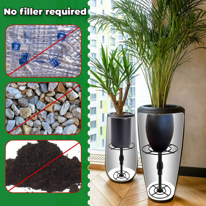 VICAMB 2 Pack Adjustable 6-10.5in Plant Risers for Inside Pots,Metal Planter Lift Inserts Fillers Risers for Tall Square Round Taper Large Pots(5.9" 7.87" 9.84" Base or Top)