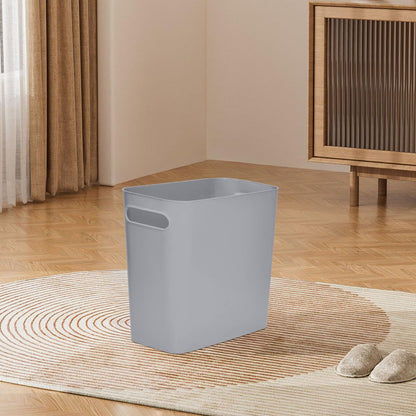 VKPLITE Versatile 1.8 Gallon Plastic Trash Can - The Compact Bin for Bathroom, Kitchen, or Home Office - Grey