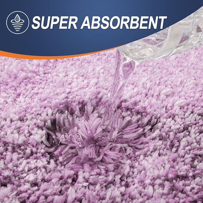 OLANLY Bathroom Rugs Mat 34x21, Extra Soft Absorbent Microfiber Bath Rugs, Rubber Backing, Quick Dry, Washable Bath Mats for Bathroom Floor, Tub and Shower, Home Decor Accessories, Pinkish-Purple