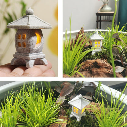 Daisylily Japanese Pagoda LED Lamp Statue Figurine, LED Lantern Pagoda Statue Figurines for Home Table Decor - Style B