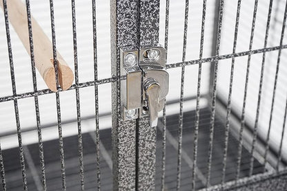 1F/2F/3F Stackable Center Divided Breeder Breeding Bird Flight Double Rolling Cage for Aviaries Canaries Cockatiels Lovebirds Finches Budgies Small Parrots. (Black Vein, Cage Without Stand)