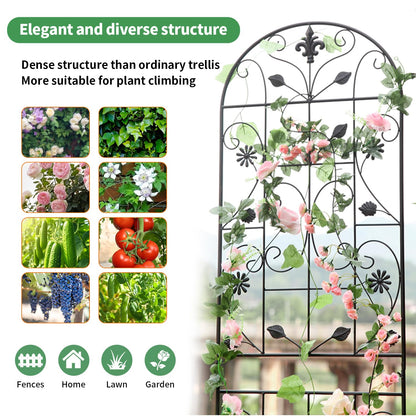 Maidapulu, Trellis for Climbing Plants Outdoor, （2 Pack 70.8x19.6-inch）, Generic Metal Garden Trellis, Rustproof, Easy Assembly,（Black）