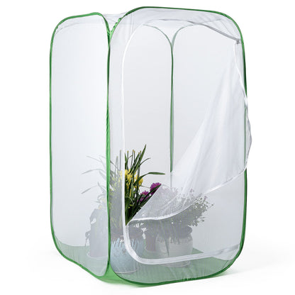 48" Outdoor Mesh Plant Enclosure, Mesh Plant Cover for Pests, Bird and Pest Protection Guard for Fruit, Vegetables, Flowers and Herbs Pop-Up Cage 28 x 28 x 48 Inches