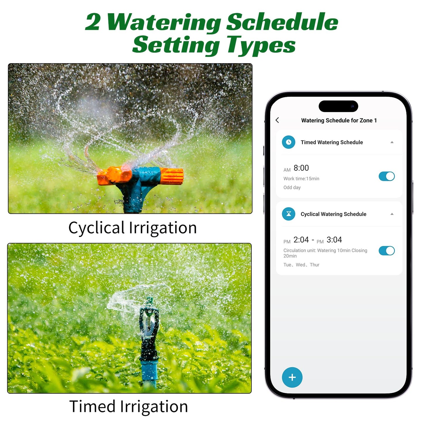 AnseTo WiFi Sprinkler Timer 2 Zone, Smart Water Timer for Garden with App Remote Control for Travel, Brass Inlet Smart Irrigation System for Outdoor Hose, Patios, Lawns, Flower Bed & Yard Care