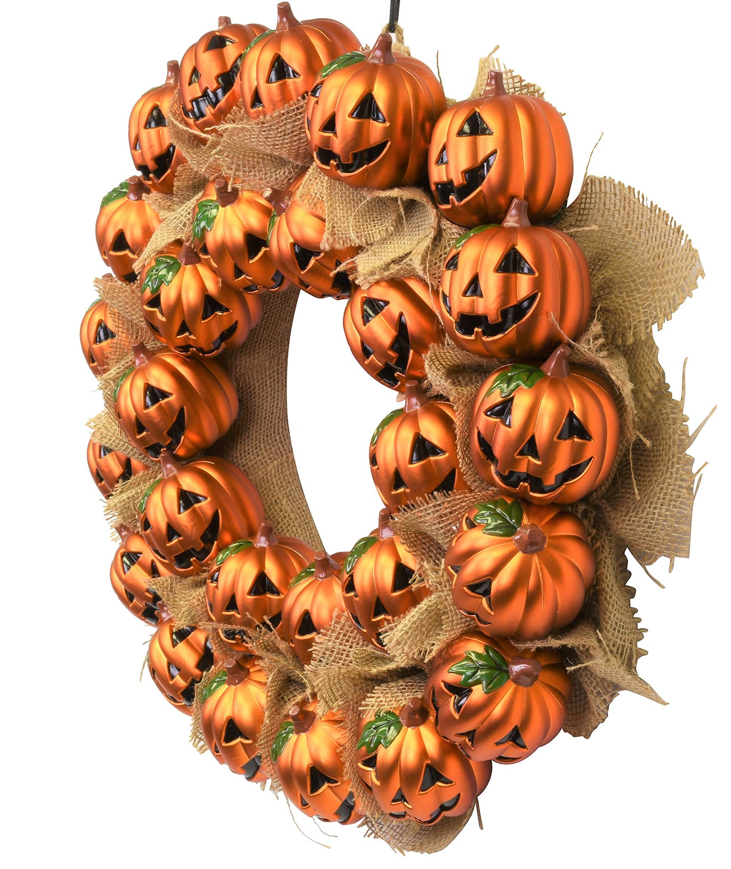 Tree Buddees Jack-O-Lantern Pumpkin Halloween Wreath Decoration