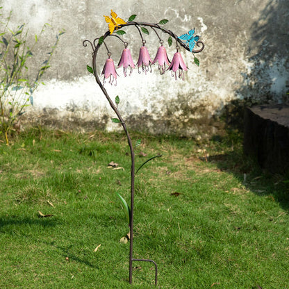 AIHAOKAN 39.5" H Metal Flower Garden Stakes Outdoor Decor,Retro Decorative Garden Stakes,Metal Yard Art for Garden,Patio & Yard Decor.