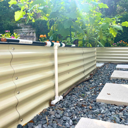 Garden Grid Manifold - 6" Tall, Double Style | Link All of Your Garden Grids So They Water Together | Ideal for Side-By-Side Garden Grid Connections