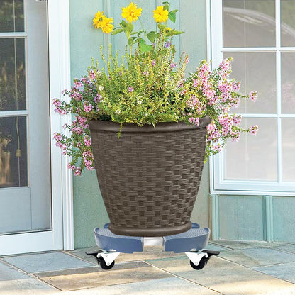 CASIMR 2 Pack Plant Stand with Wheels, Adjustable 15-20" Heavy Duty Plant Caddy with Casters, Indoor Outdoor Large Potted Planter Cart Dolly, Rolling Plant Stand for Flower Pot, 440lb Capacity