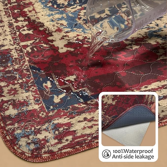 Washable Pee Pads for Dogs, Reusable Puppy Potty Training Pads, Ultra-Absorbent Thick Waterproof Leak-Proof Non-Slip Pads & Mat for Crate, Playpen, Floor, Whelping & Housebreaking , 2 Pack 36"x72"