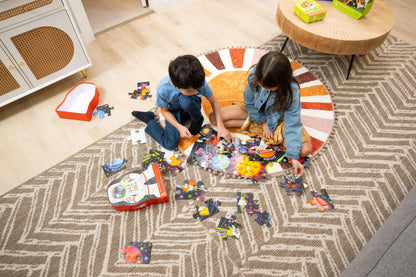 Crocodile Creek 36-Piece Jigsaw Floor Puzzle with Heavy-Duty Shaped Box for Storage, Large 20" x 16" Completed Size, Designed for Kids Ages 3 Years and up, Hanukkah Lights