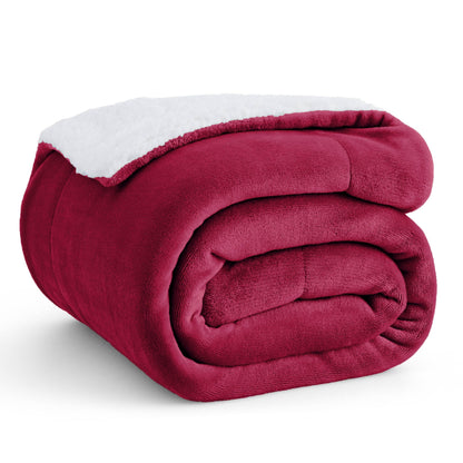 Bedsure GentleSoft Sherpa Fleece Blankets Queen Size for Bed - Thick and Warm, Soft Fuzzy Plush Queen Blanket for Winter, Grey, 90x90 Inches