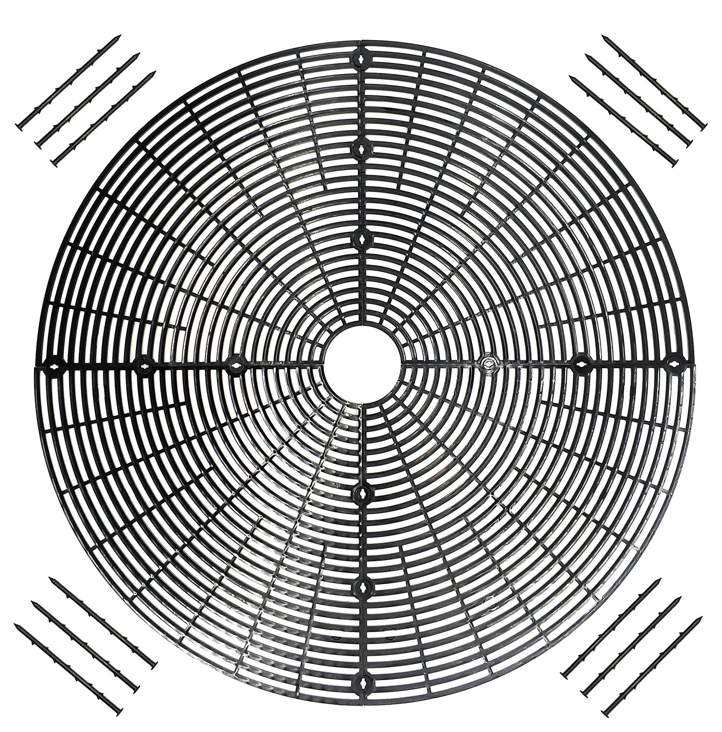 Plant Pot Grid Flower Pot Cover Baby Safety to Protect Children Pets Plant Black 20.8" Pack of 2