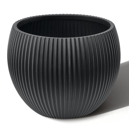 homenote Flower Pots 14.5 Inch,Large Plant Pots Indoor with Drainage,Plastic Pots for Plants,Garden Pots for Outdoor,Large Planters for Indoor Plants,Big Plastic Planter,Black