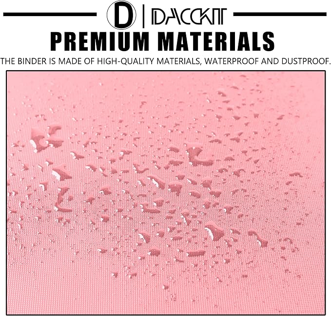 D DACCKIT Card Binder 16 Pocket - Fits 1024 Cards，4X4 Ringless Card Album with Sleeves for Trading Cards & Sports Cards（Model A，Light Pink）