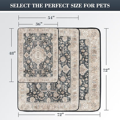 Dogcator Thicken Washable Pee Pads for Dogs, Super Absorbent & Quick Dry, 54"x72" Reusable Dog Pads, Non-Slip, Multi-Purpose, Dark Navy Polyester