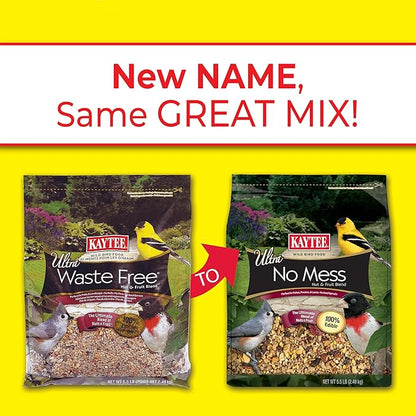 Kaytee Wild Bird Food, 5.5 Pound | Waste Free | Nut and Fruit Blend | For Multiple Bird Species | Pack of 2