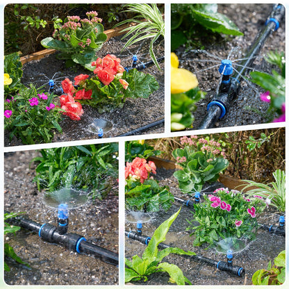 HIRALIY Raised Bed Drip Irrigation Kit Medium, DIY Garden Grid Watering System, Garden Irrigation System, for Flower Bed up to 3 x 8FT
