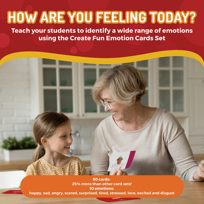 50 Emotions Flash Cards Volume 2 - Feeling Photo Cards for Kids, Adults, Seniors, Homeschool, Speech Therapy, ABA, Dementia, Aphasia, Occupational Therapy, ESL and Autism Learning Material