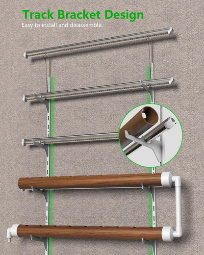DPROOTS NFT Hydroponics Growing System，36 Pods Wall-Mounted Indoor Garden，Full Spectrum Grow Lights and Powerful Water Recycling System，Opaque PVC-U Hydroponic Pipes，Suitable for Leafy Greens