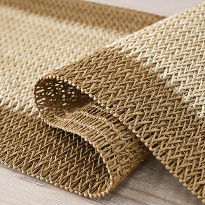Artoid Mode Burlap Brown Farmhouse Rustic Paper Braided Table Runner, Seasonal Christmas Woven Kitchen Dining Table Decoration for Home Party Decor 12x72 Inch
