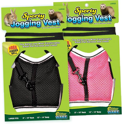 Ware Manufacturing Nylon Walk-N-Vest Pet Harness and Leash for Small Pets, Large - Colors May Vary