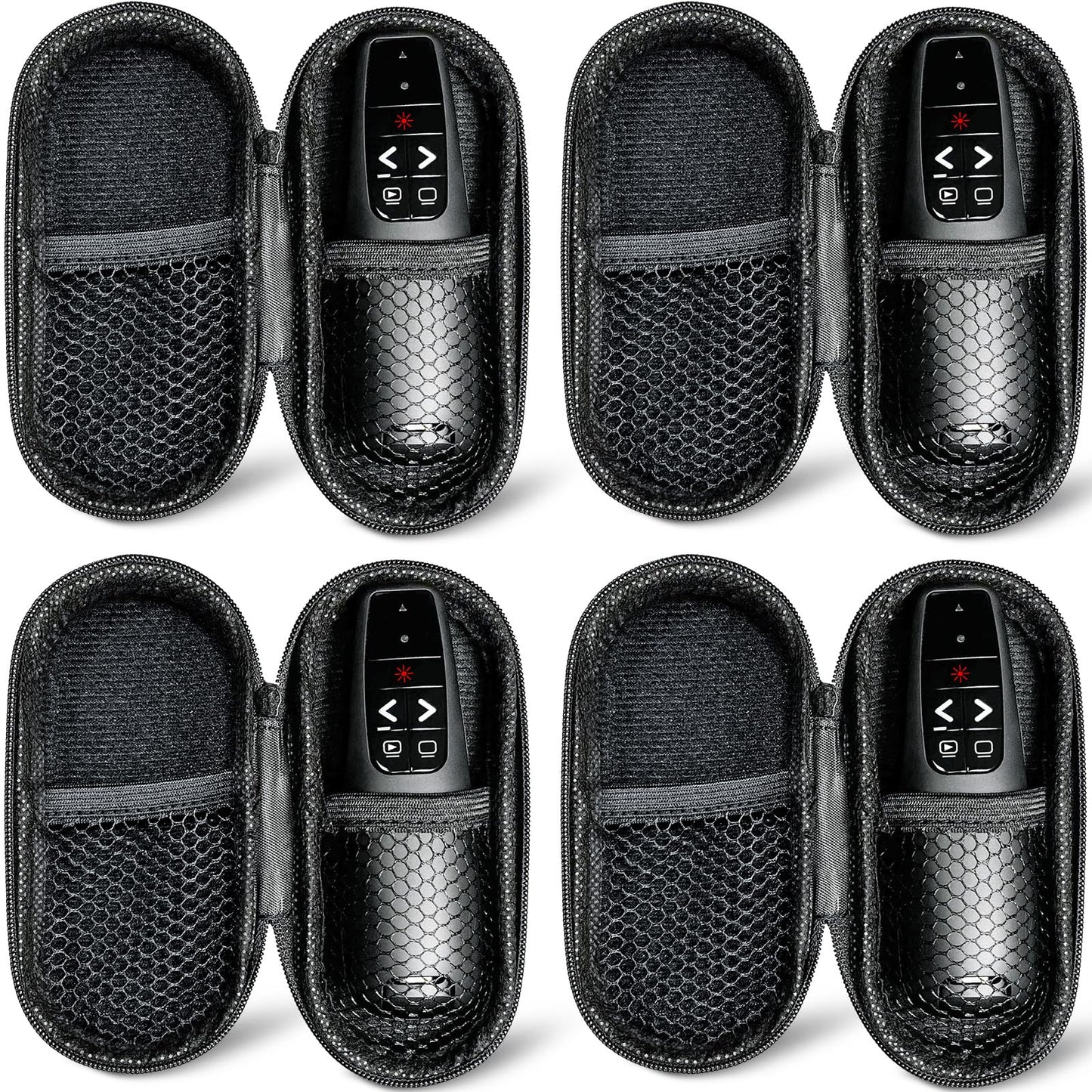 （4 Units） Presentation Clicker with 4 Cases Wireless Presenter Remote PowerPoint Pointer Slide Advancer for Mac Laptop PC Computer Keynote