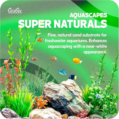 Carib Sea Super Naturals Aquarium Sand - 20 lb - Torpedo Beach - Natural Substrate for Freshwater Aquariums, Enhances Aquascaping & Promotes Healthy Aquatic Environment