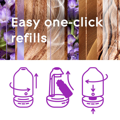 Glade Aromatherapy Diffuser & Essential Oil, Air Freshener for Home, Choose Calm Scent with Notes of Lavender & Sandalwood, 0.56 Fl Oz