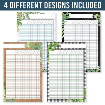 Attendance Chart for Classroom Management - 8 Incentive Chart for Classroom Essentials, 11x17 Student Behavior Charts and Homework Tracker, Teachers Class Attendance and Assignments Log