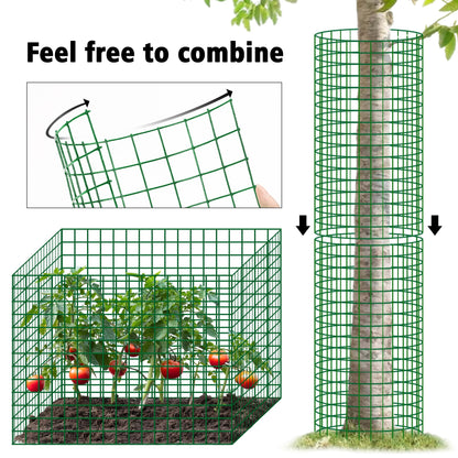 UCandy 6 Pack Plant Protector from Animals,17'' x 13'' Metal Wire Mesh Garden Plant Cages for Outdoor Gardening,Rabbits Chickens Ducks, for Vegetables, Flowers, Shrubs, Plant Protectors from Deer