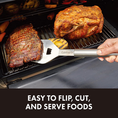 Cuisinart 14-Piece Deluxe Stainless Steel Grill Set, Grilling Accessories Kit with Spatula, Tongs, Corn Holders, Basting Brush, Cleaning Brush & Aluminum Carry Case, BBQ Tools for Outdoor Grill