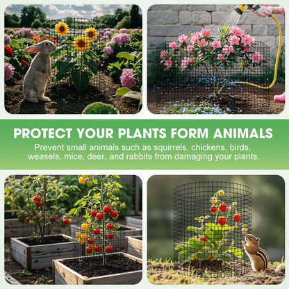 18PCS Plant Protection from Animals,12x12 Inch Metal Wire Plant Protectors,Plant Cages to Keep Animals Out,Sturdy Bunny Barricades Chicken Wire Cloche Plant Protectors for Shrubs Flowers Vegetables