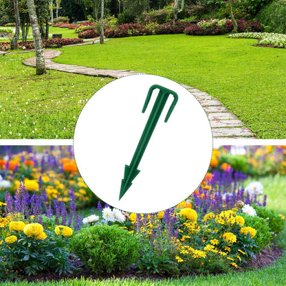 Nuanchu 100 Pcs 4 Inch Stakes Sod Garden Stakes Bulk, Landscape Garden Stake for Membrane, Sod Staples Tent Stake, Netting, Turf, Landscaping and Gardening
