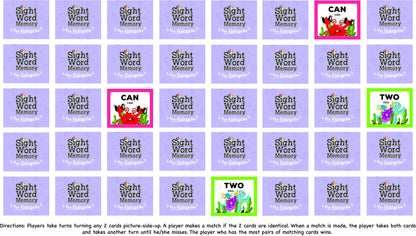 Urban Supply Sight Word Memory Game / Matching Game. Reading & Language Building for Grades Pre-Kindergarten Through Second Grade. Early Children's Educational Learn to Read (Pre-Kindergarten)