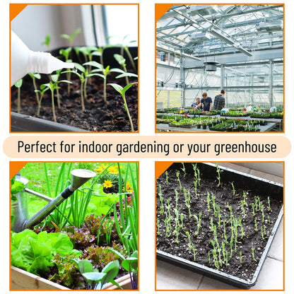 Mr. Pen- Seed Starter Trays, 5 Pack, 17"x10"x2.4", Durable Plastic Growing Trays, Stackable and Reusable Seedling Starter Kits for Indoor, Outdoor, Greenhouse Gardening, Planting, Hydroponic Systems