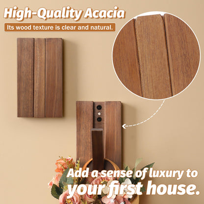 KYIAANY Wood Wall Hooks for Bathroom