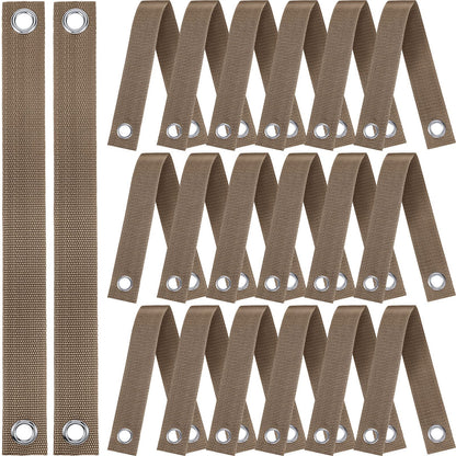 32 Pieces 15.74 Inches Tree Straps for Staking with Grommet Heavy Duty Tree and Plant Supports Stakes for Guying Staking Newly Planted Sapling Straight and Hurricane Protection (Wood Color)
