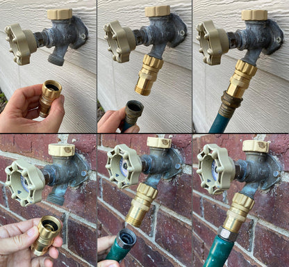 Vibrant Yard Co. LLC Heavy Duty Brass Pressure Regulator 25 PSI for Drip Irrigation System and Soaker Hose with 3/4" Thread Connection