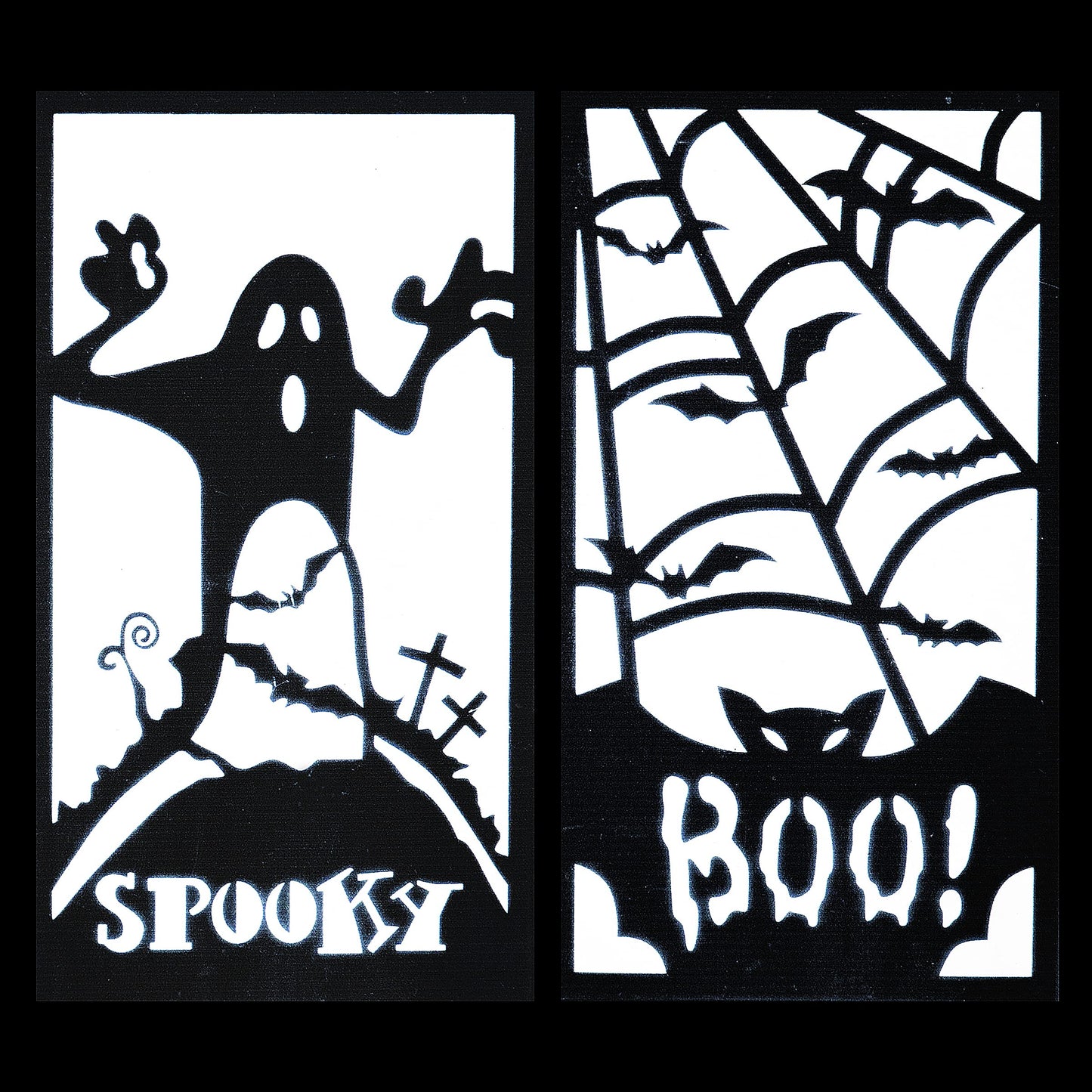 National Tree Company Halloween Lantern with LED Lights, Carved Images of Ghosts and Cobwebs, Halloween Collection, 16 inches